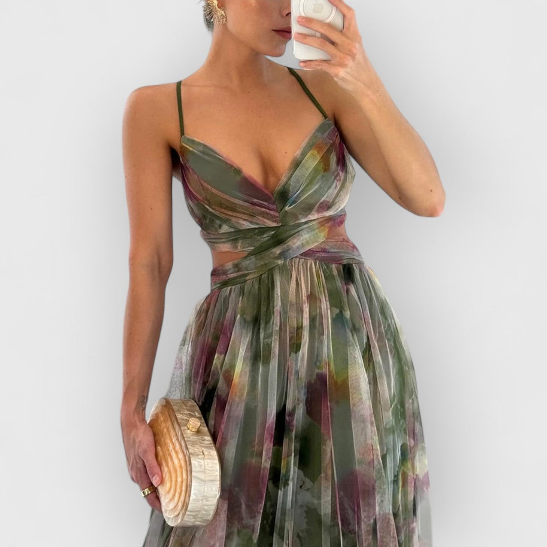 Gisela| Elegante vestido con encantador estampado floral