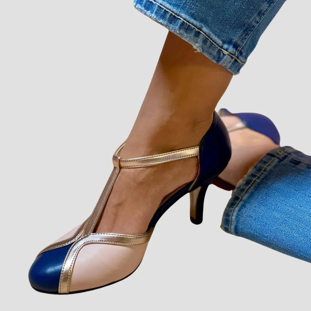Fabiola | Sandalias de Tacón Bicolores