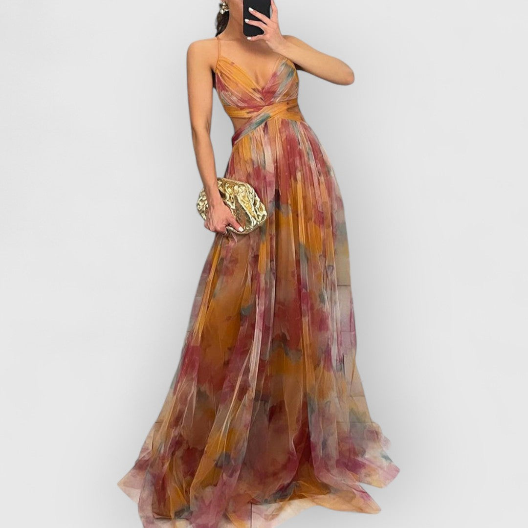 Gisela| Elegante vestido con encantador estampado floral