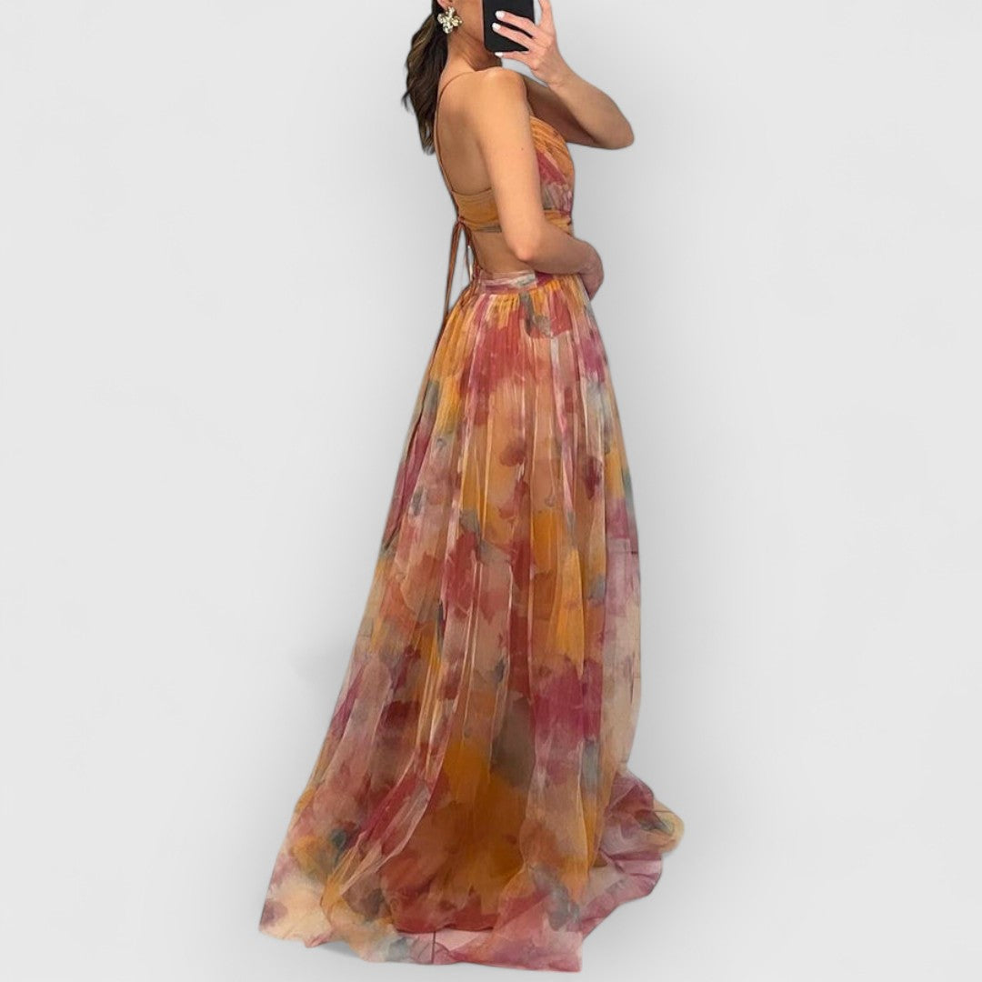 Gisela| Elegante vestido con encantador estampado floral