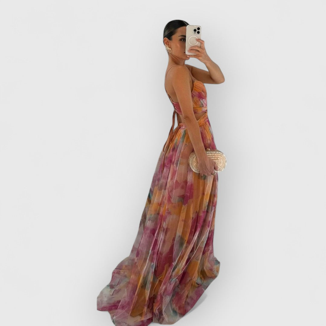 Gisela| Elegante vestido con encantador estampado floral