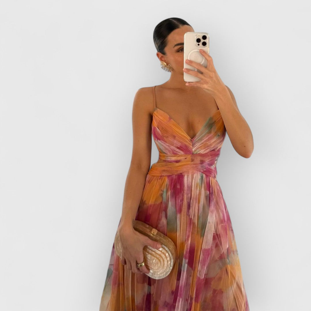 Gisela| Elegante vestido con encantador estampado floral