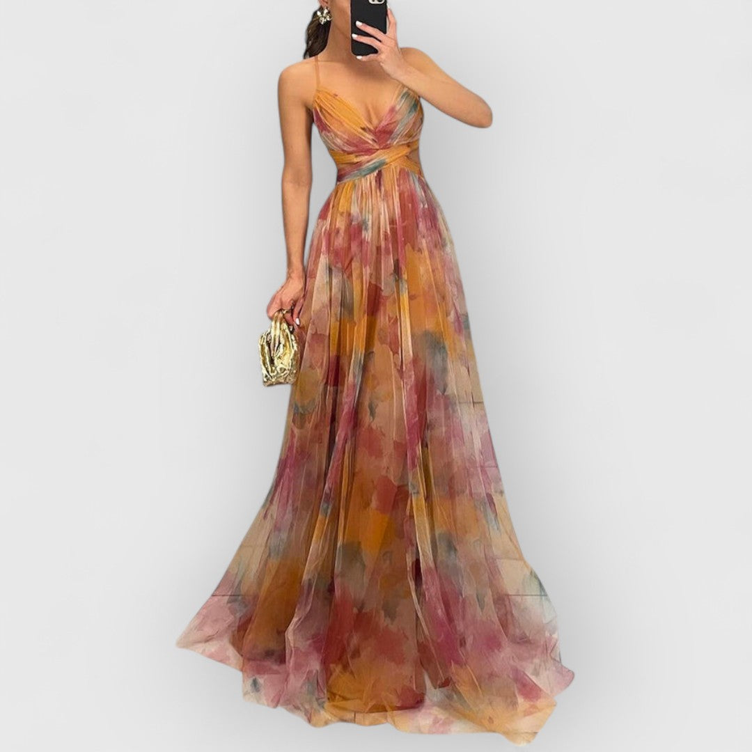 Gisela| Elegante vestido con encantador estampado floral