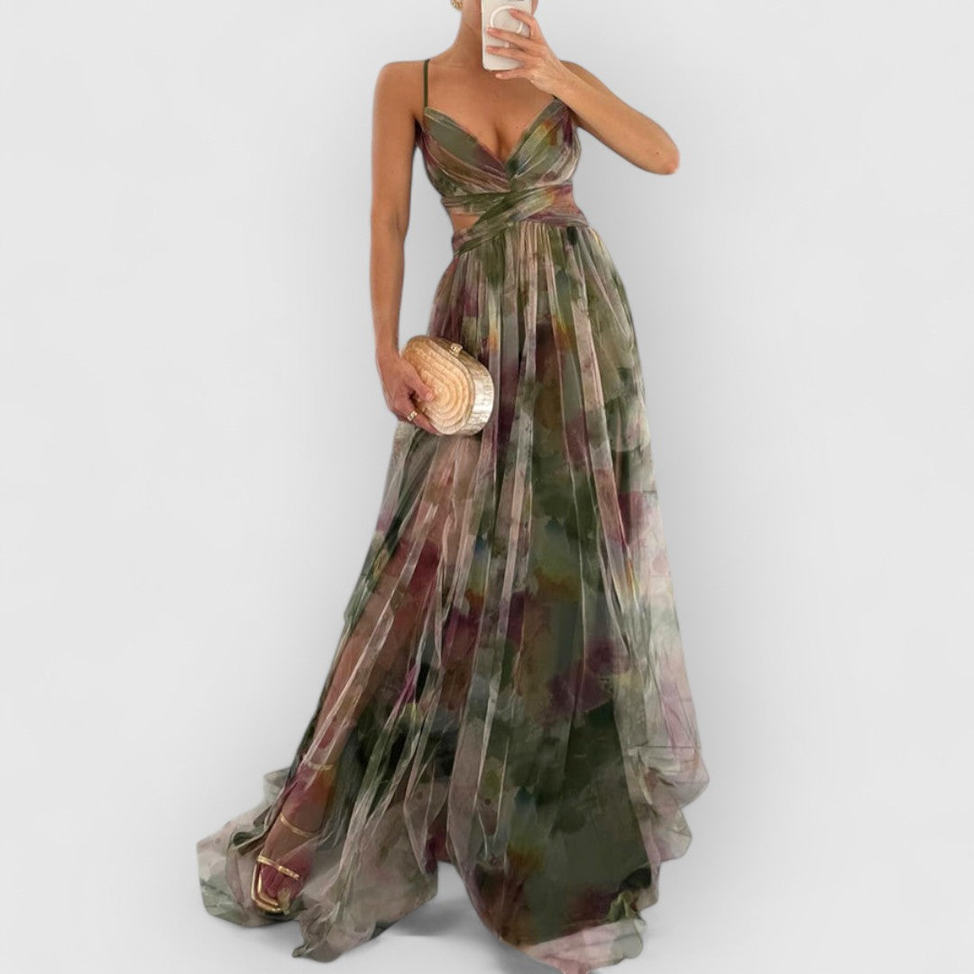 Gisela| Elegante vestido con encantador estampado floral